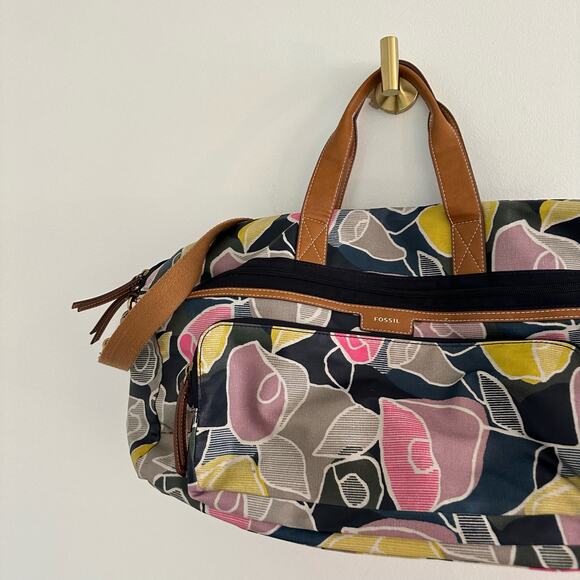 Fossil Eliza Weekender Floral Duffel Tote Bag Multicolor - Picture 9 of 12